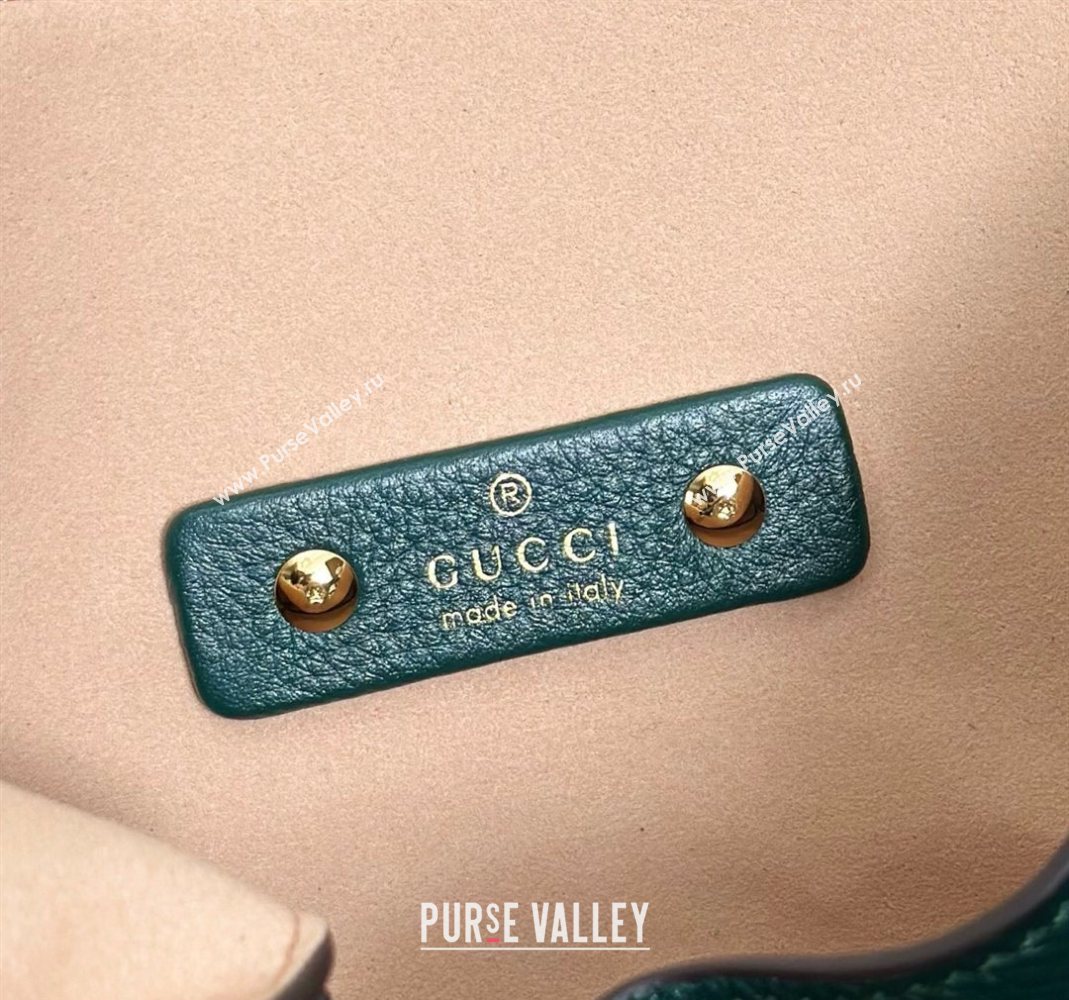 Gucci Softbit Leather Medium Shoulder Bag with Oversized Half Horsebit Dark Green 2025 837467 (DLH-251124123)