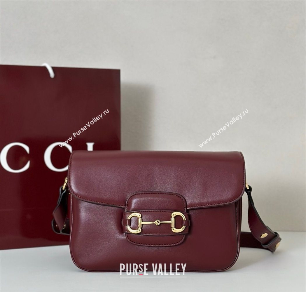 Gucci Horsebit 1955 Aura small shoulder bag in Leather Ancora Red 2025 847063 (DLH-251124081)