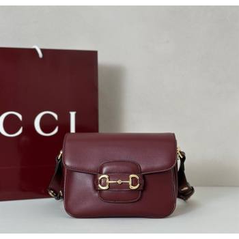 Gucci Horsebit 1955 Aura mini shoulder bag in Leather Ancora Red 2025 847064 (DLH-251124124)