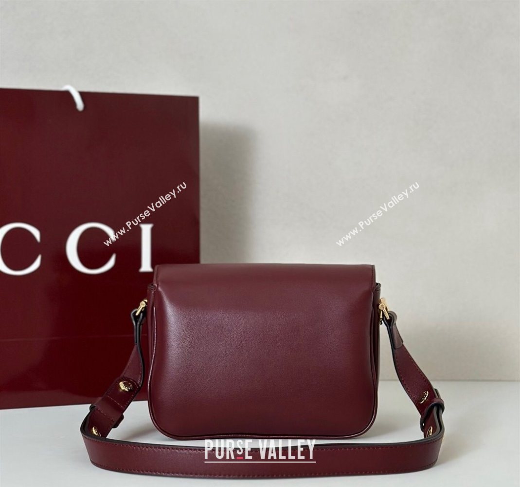 Gucci Horsebit 1955 Aura mini shoulder bag in Leather Ancora Red 2025 847064 (DLH-251124124)