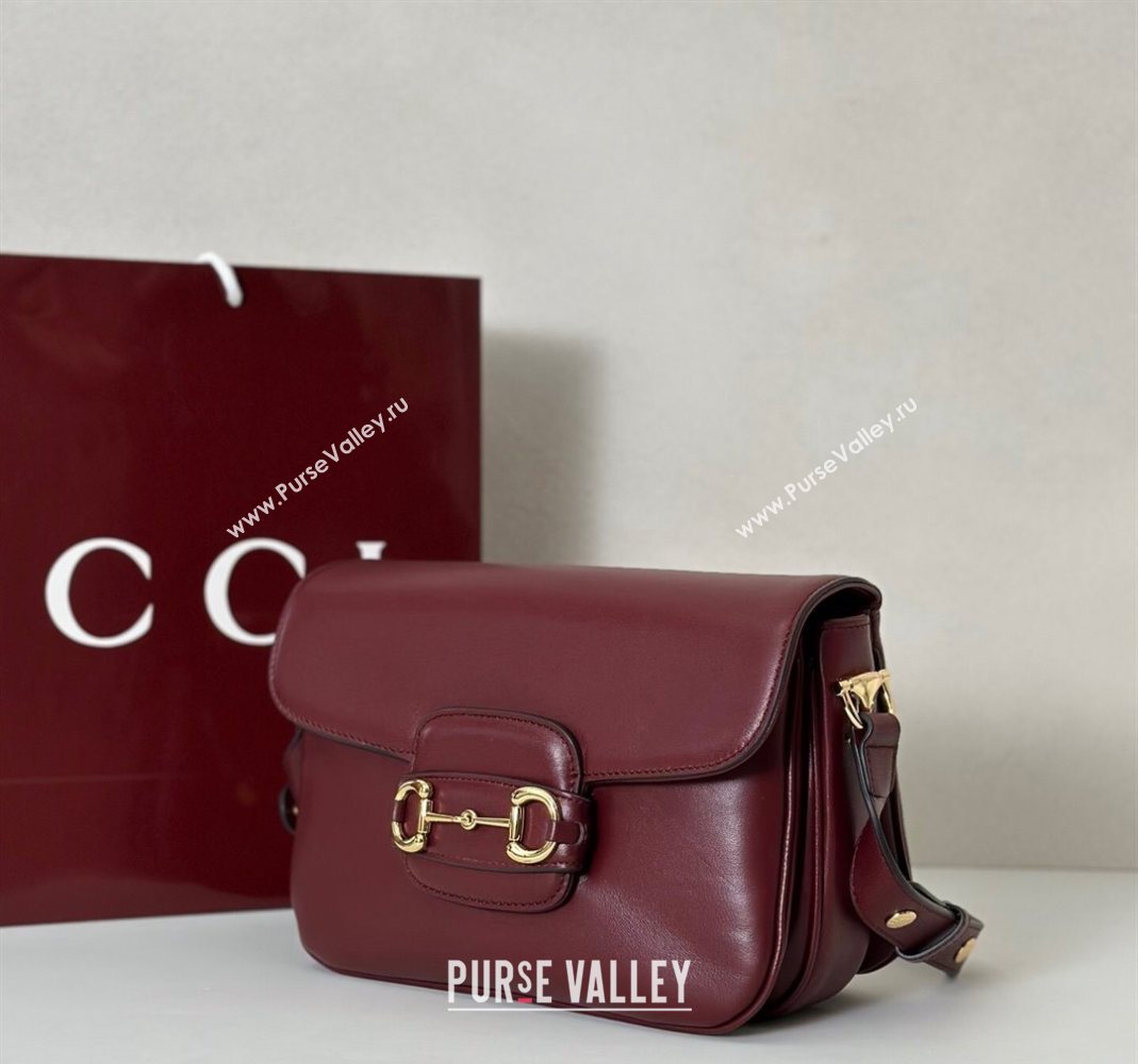 Gucci Horsebit 1955 Aura small shoulder bag in Leather Ancora Red 2025 847063 (DLH-251124081)