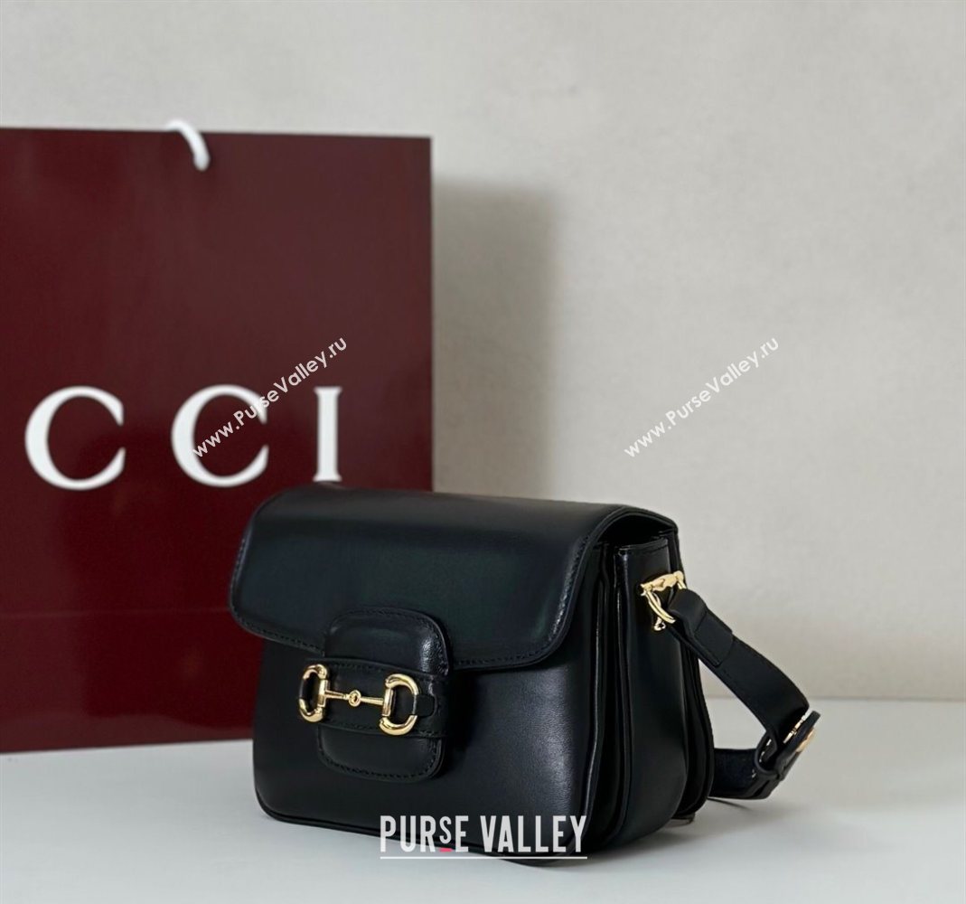 Gucci Horsebit 1955 Aura mini shoulder bag in Leather Black 2025 847064 (DLH-251124125)