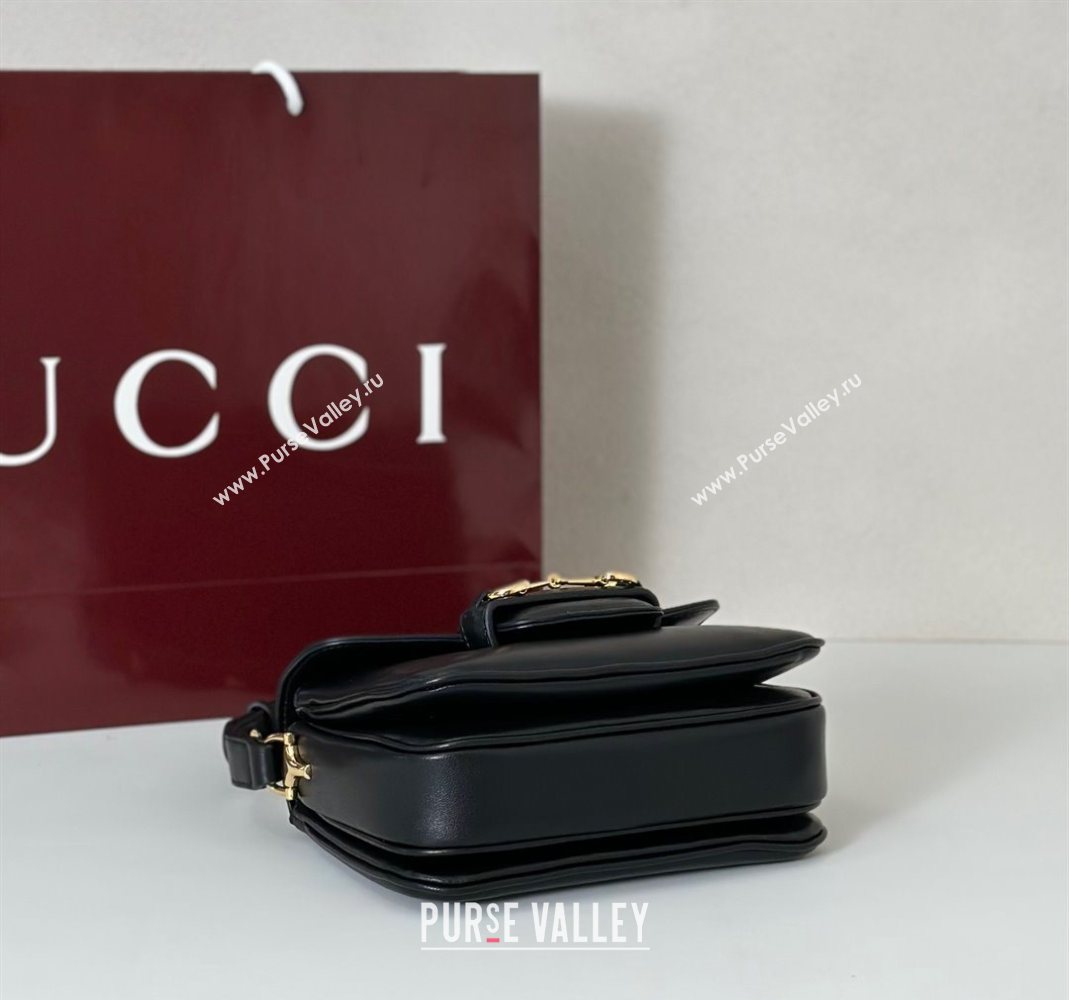 Gucci Horsebit 1955 Aura mini shoulder bag in Leather Black 2025 847064 (DLH-251124125)
