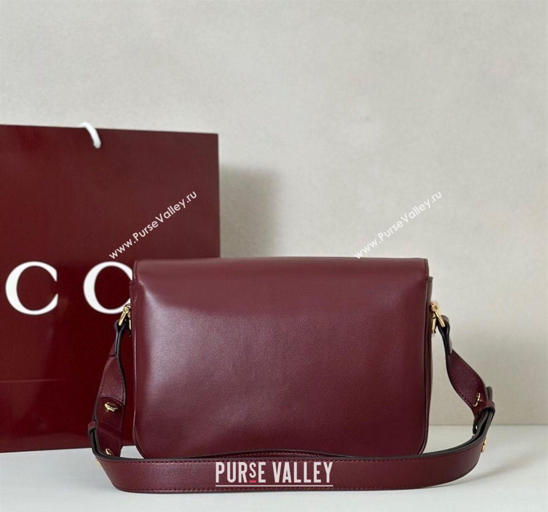 Gucci Horsebit 1955 Aura small shoulder bag in Leather Ancora Red 2025 847063 (DLH-251124081)