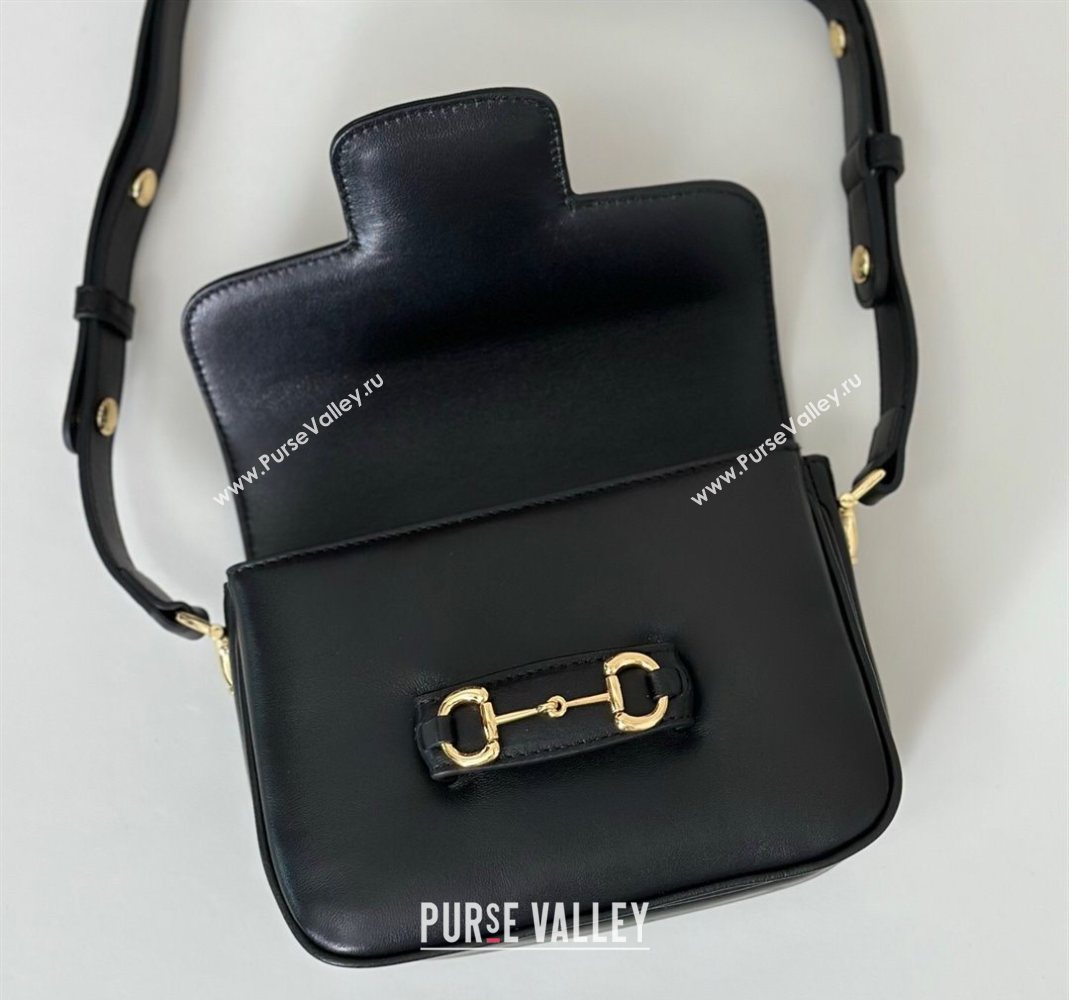 Gucci Horsebit 1955 Aura mini shoulder bag in Leather Black 2025 847064 (DLH-251124125)