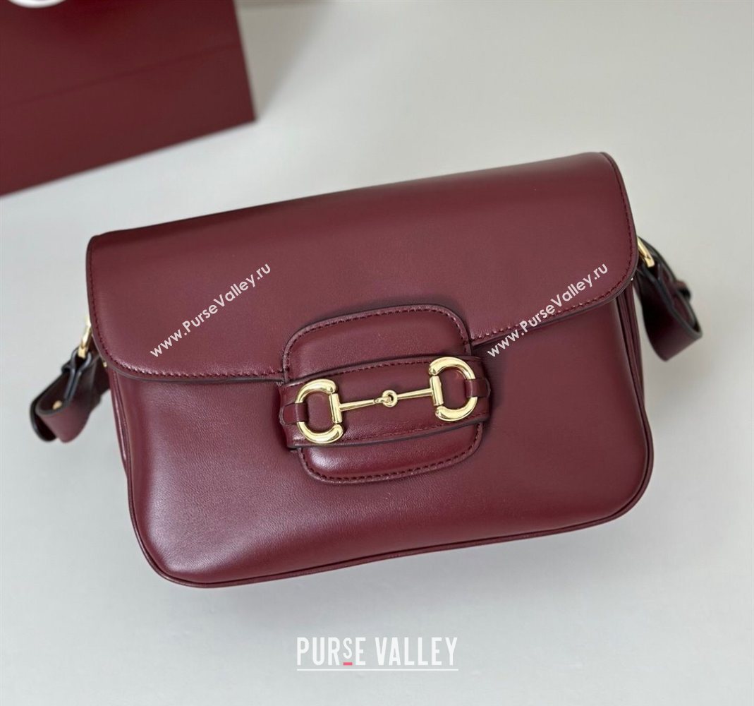 Gucci Horsebit 1955 Aura small shoulder bag in Leather Ancora Red 2025 847063 (DLH-251124081)
