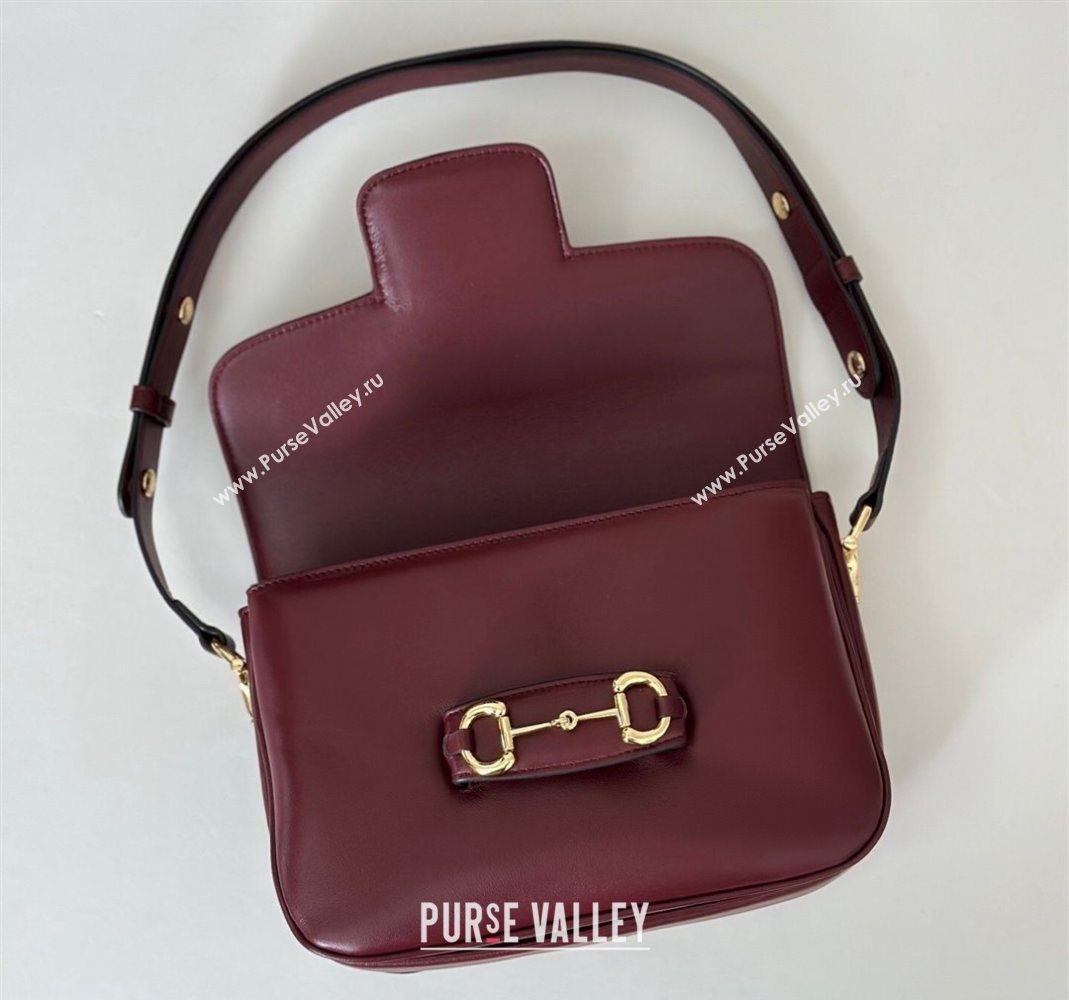 Gucci Horsebit 1955 Aura small shoulder bag in Leather Ancora Red 2025 847063 (DLH-251124081)