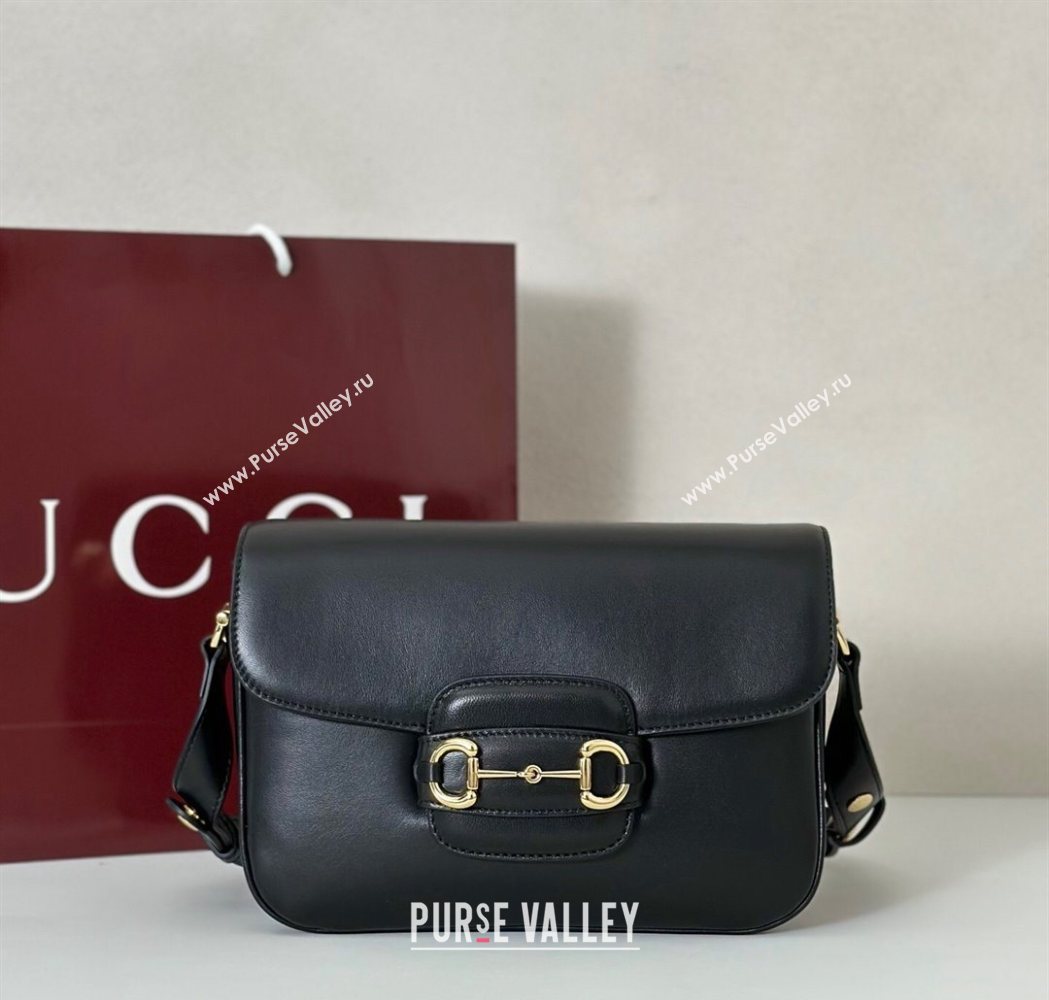 Gucci Horsebit 1955 Aura small shoulder bag in Leather Black 2025 847063 (DLH-251124082)