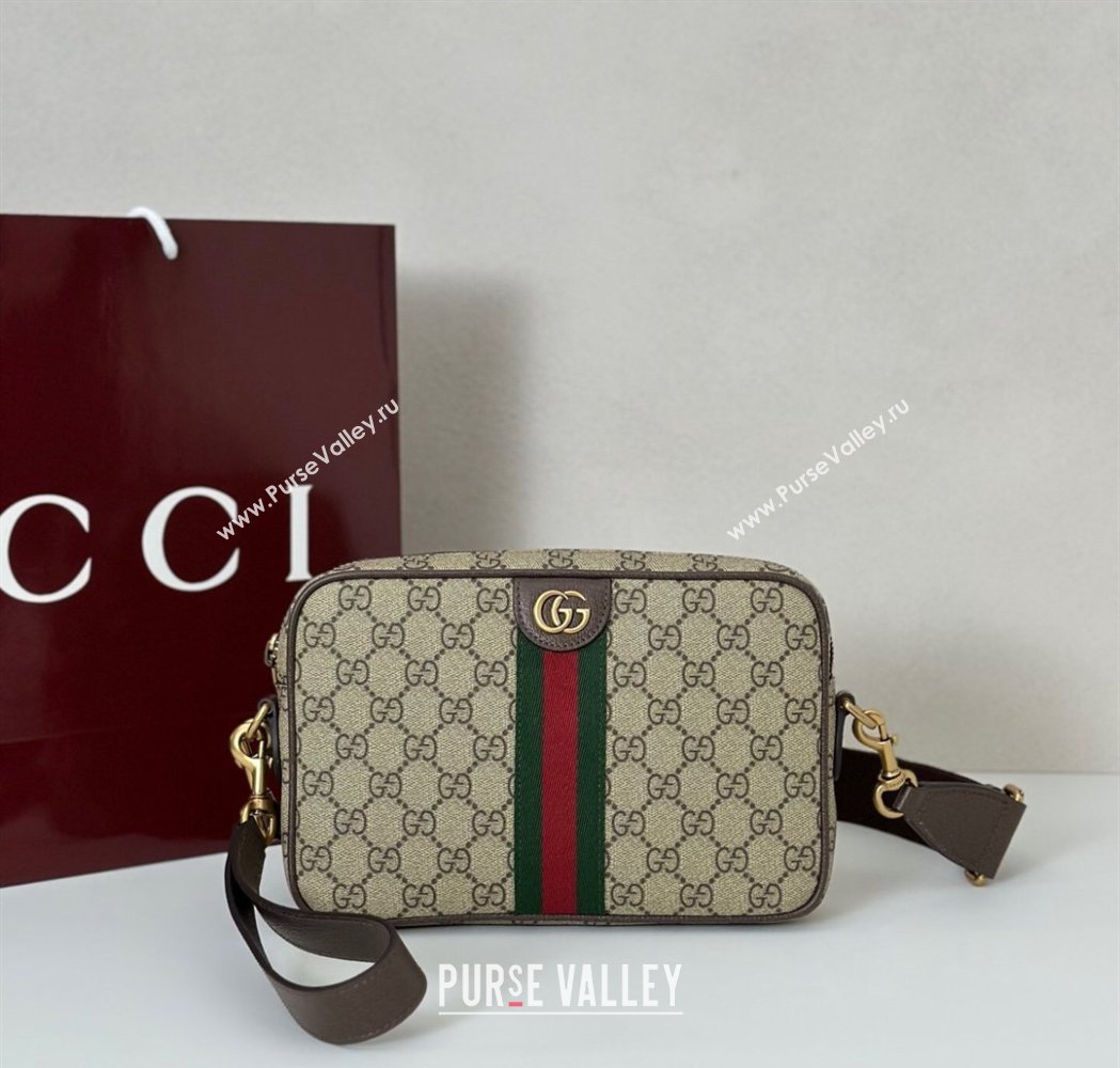 Gucci Mens Ophidia small crossbody bag in gg canvas Beige/Brown 2025 839155 (DLH-251124132)