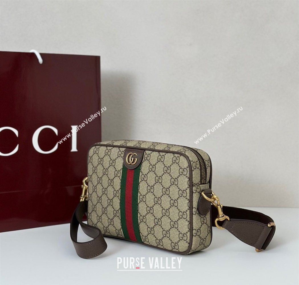 Gucci Mens Ophidia small crossbody bag in gg canvas Beige/Brown 2025 839155 (DLH-251124132)