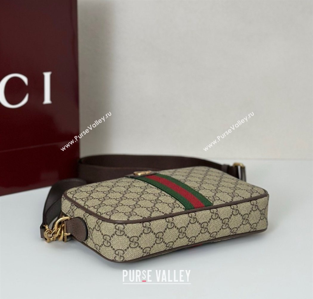 Gucci Mens Ophidia small crossbody bag in gg canvas Beige/Brown 2025 839155 (DLH-251124132)