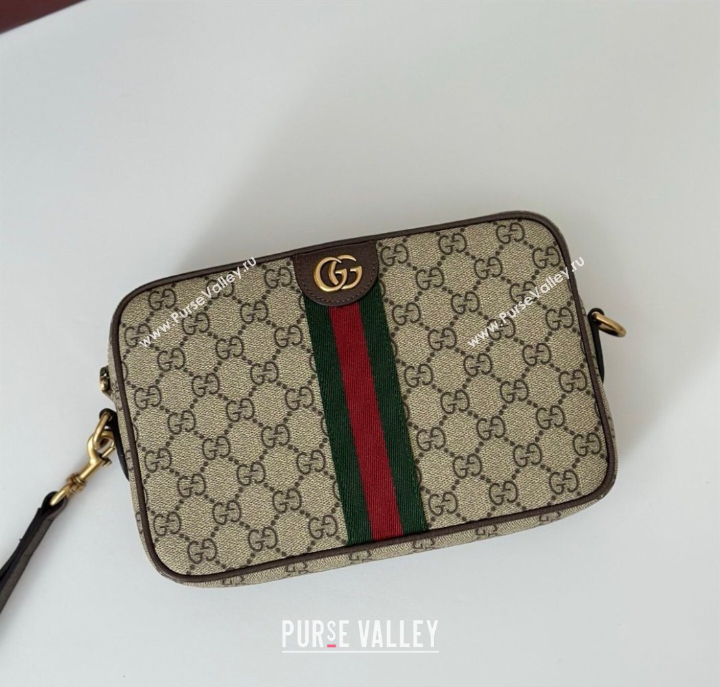 Gucci Mens Ophidia small crossbody bag in gg canvas Beige/Brown 2025 839155 (DLH-251124132)