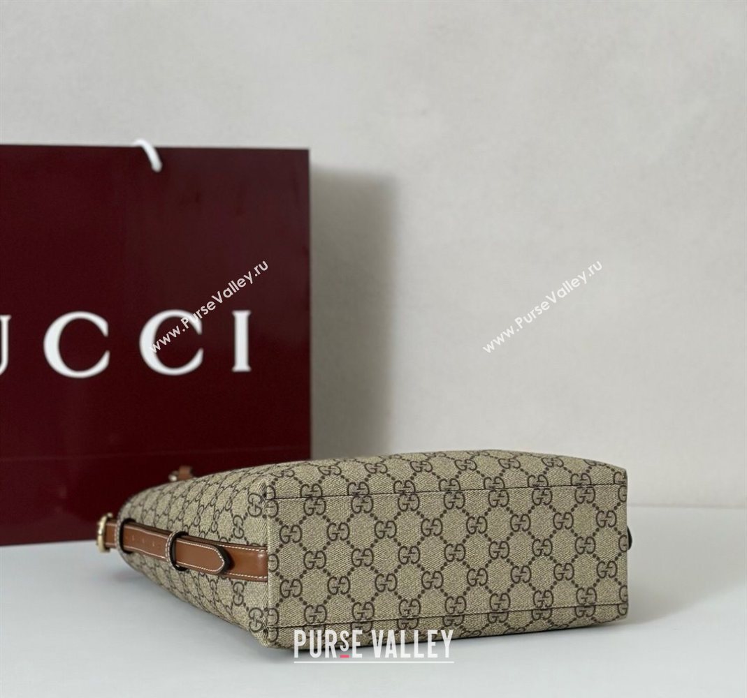 Gucci GG Canvas Emblem small shoulder bag Beige/Brown 2025 848881 (DLH-251124134)