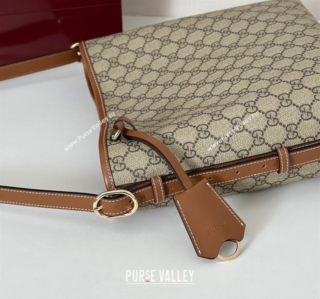 Gucci GG Canvas Emblem small shoulder bag Beige/Brown 2025 848881 (DLH-251124134)