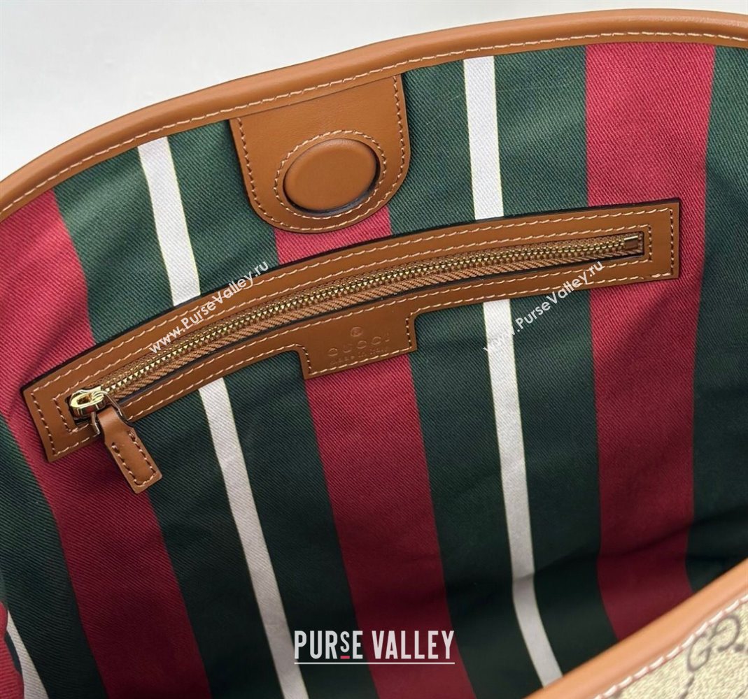 Gucci GG Canvas Emblem small shoulder bag Beige/Brown 2025 848881 (DLH-251124134)