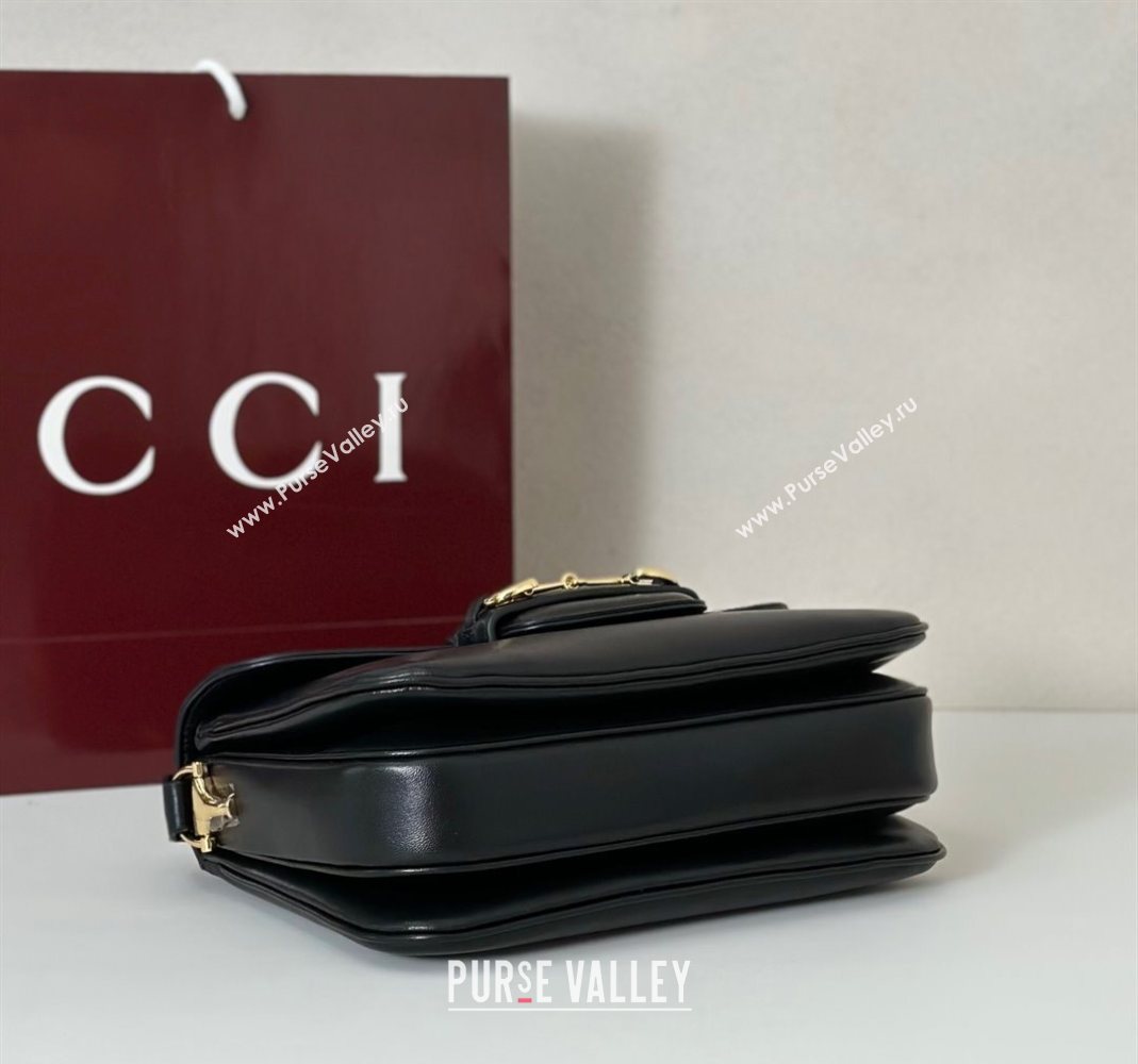 Gucci Horsebit 1955 Aura small shoulder bag in Leather Black 2025 847063 (DLH-251124082)