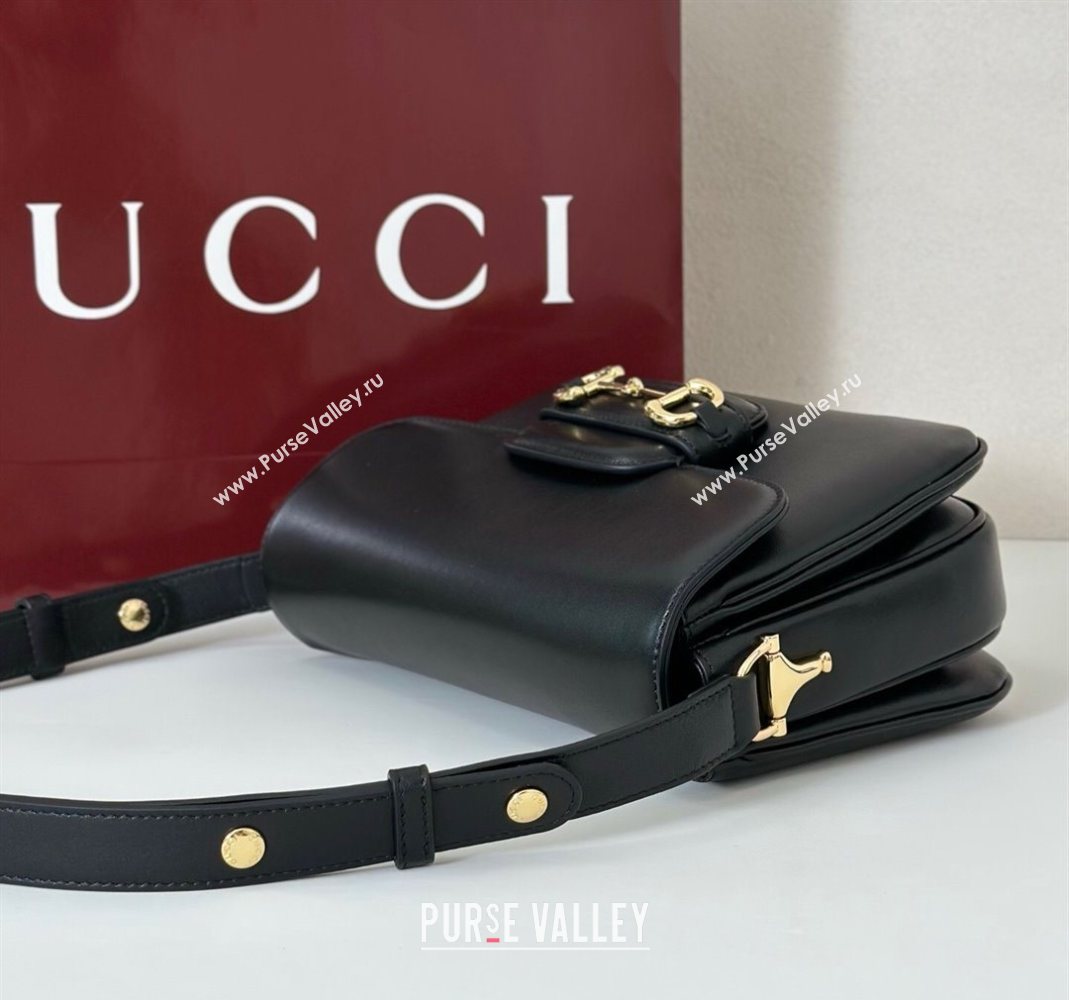 Gucci Horsebit 1955 Aura small shoulder bag in Leather Black 2025 847063 (DLH-251124082)