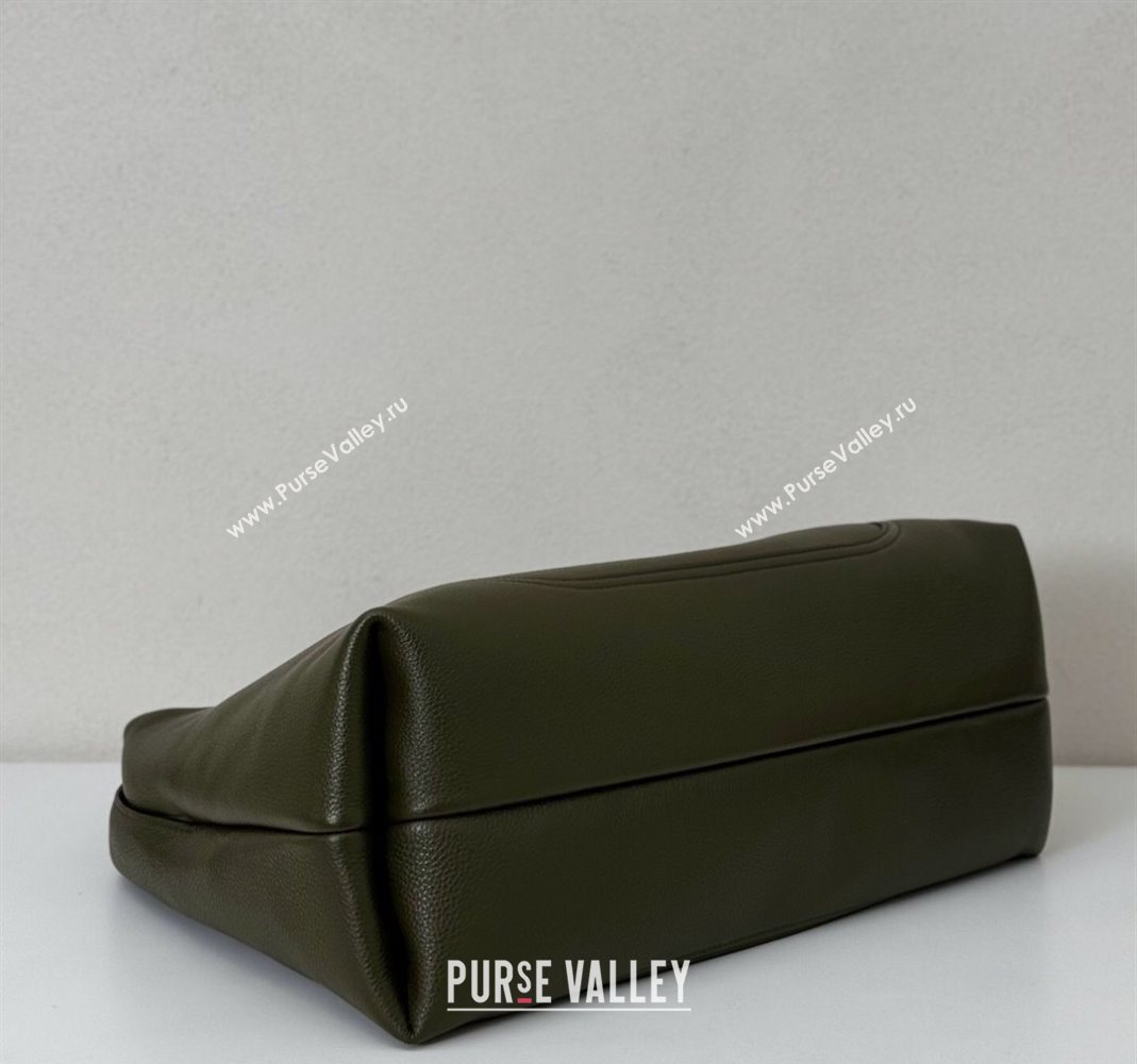 Gucci Softbit Leather Maxi Shoulder Bag with Oversized Half Horsebit Khaki 2025 837466 (DLH-251124107)