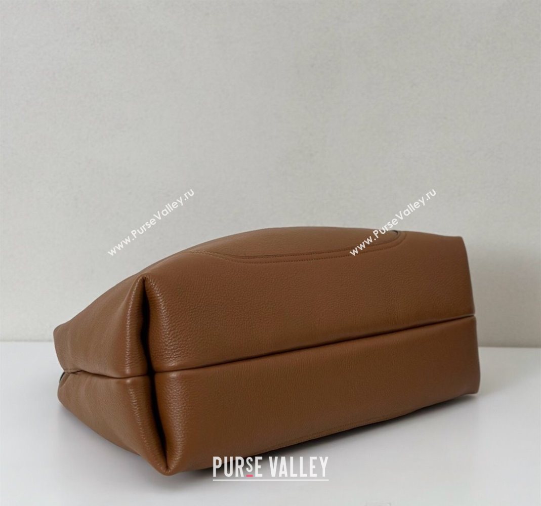 Gucci Softbit Leather Maxi Shoulder Bag with Oversized Half Horsebit Brown 2025 837466 (DLH-251124108)