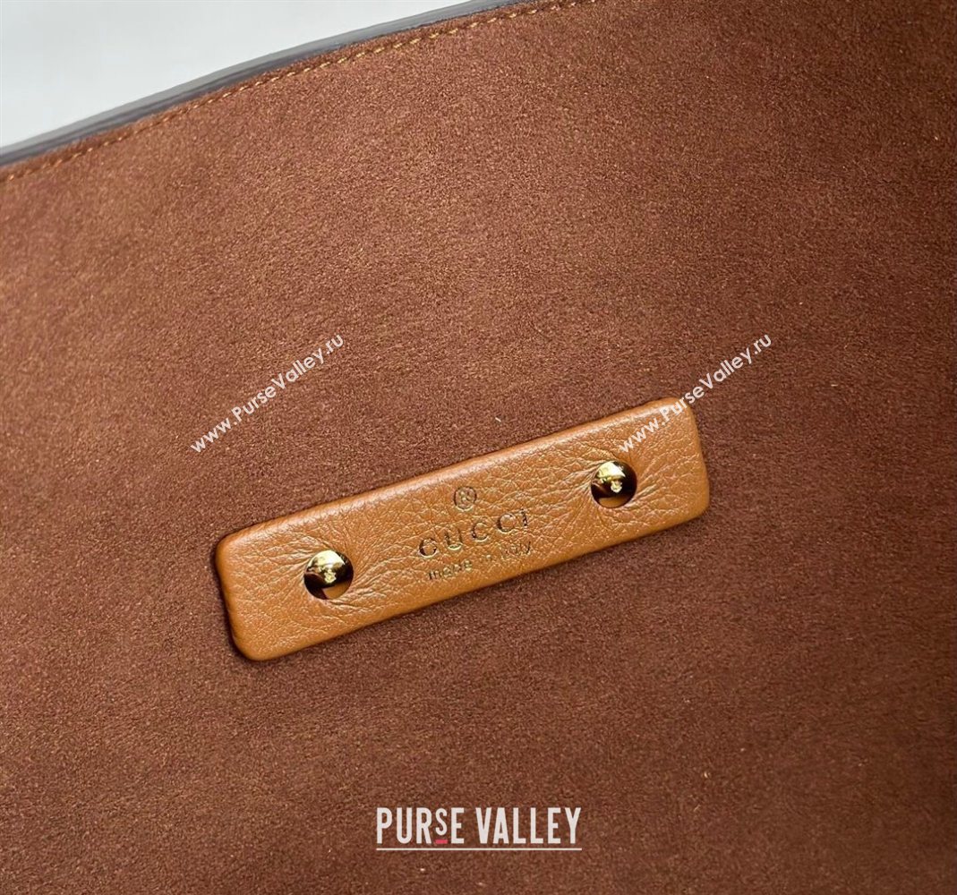 Gucci Softbit Leather Maxi Shoulder Bag with Oversized Half Horsebit Brown 2025 837466 (DLH-251124108)