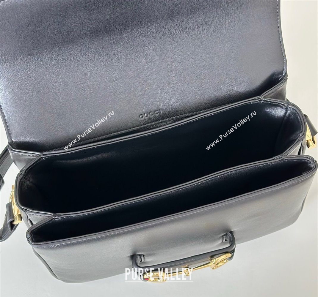 Gucci Horsebit 1955 Aura small shoulder bag in Leather Black 2025 847063 (DLH-251124082)