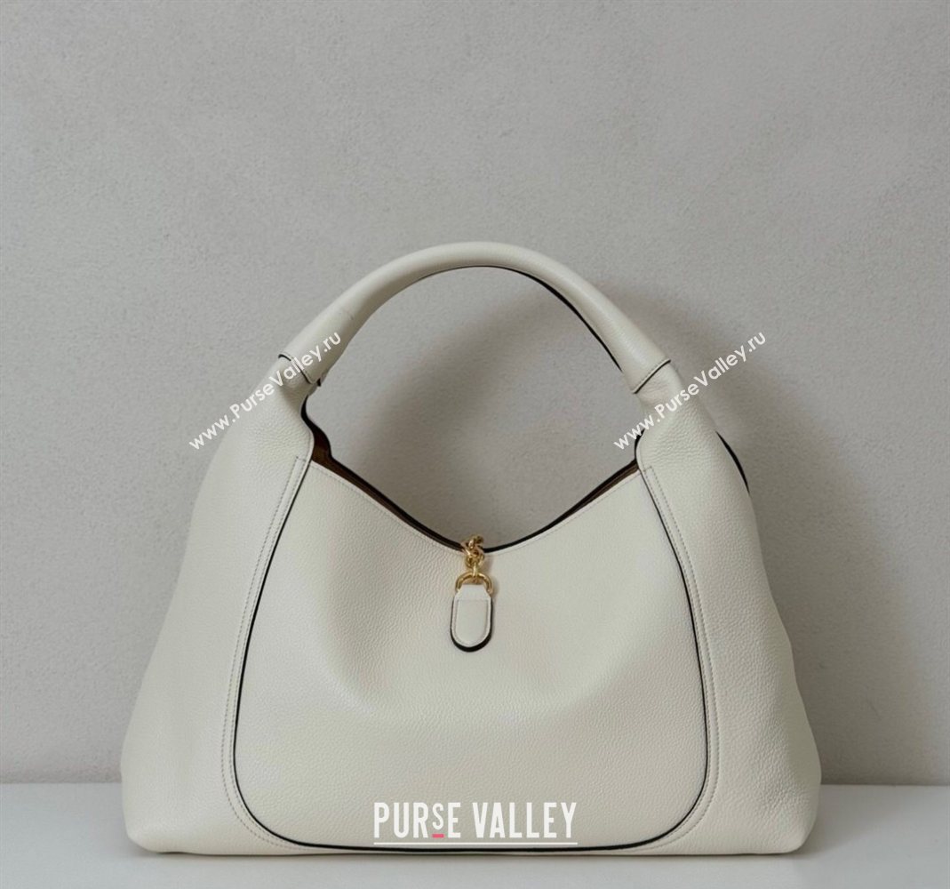 Gucci Softbit Leather Maxi Shoulder Bag with Oversized Half Horsebit White 2025 837466 (DLH-251124112)