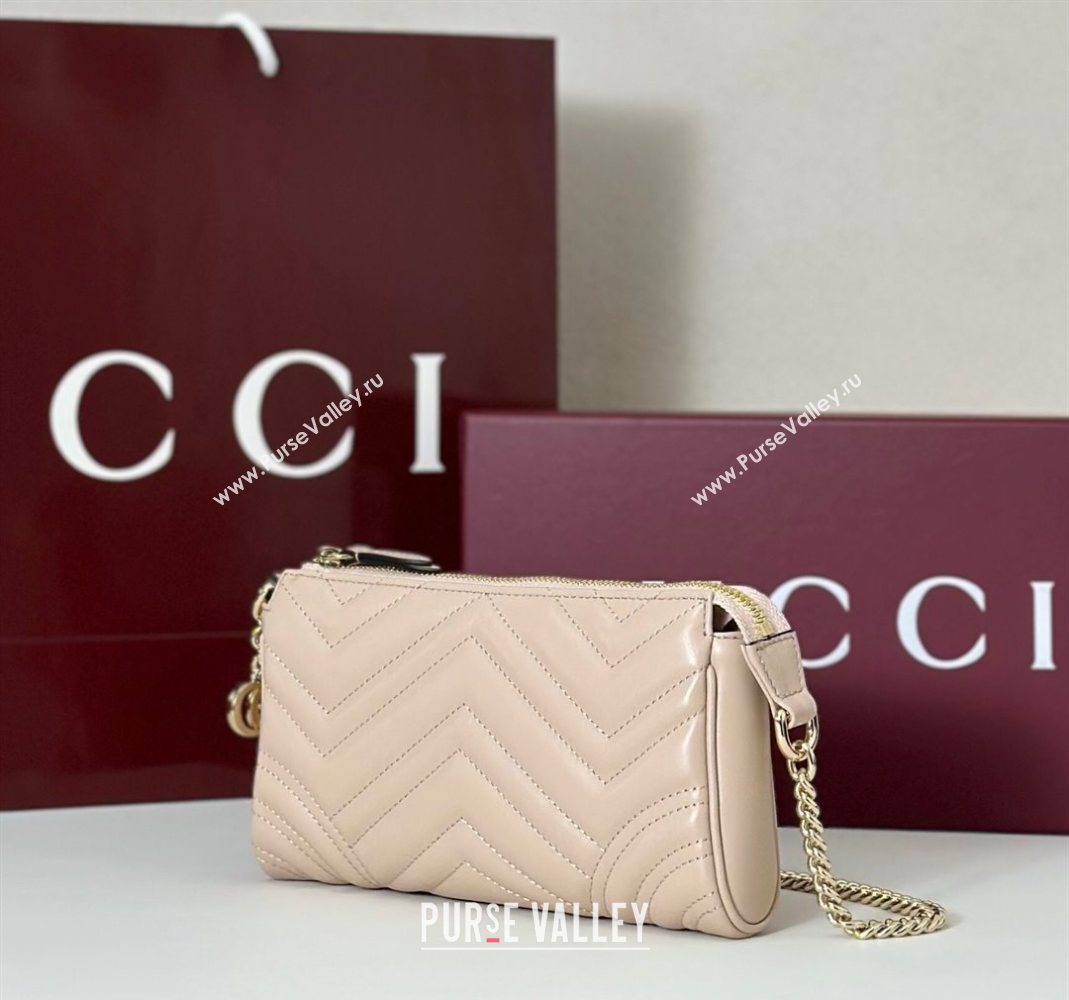 Gucci GG Marmont small shoulder bag in Leather Pale Pink 2025 847589 (DLH-251124145)