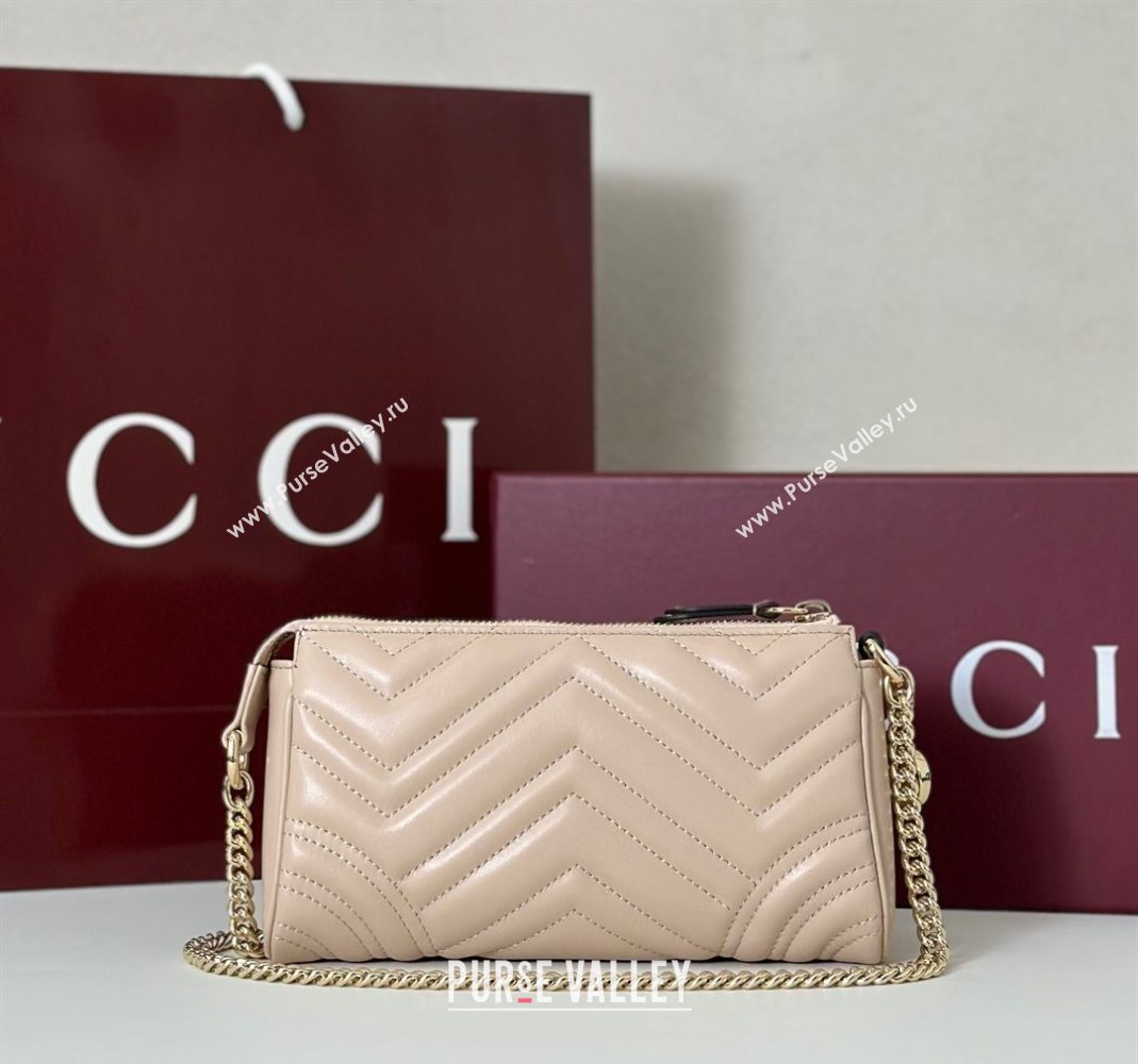 Gucci GG Marmont small shoulder bag in Leather Pale Pink 2025 847589 (DLH-251124145)