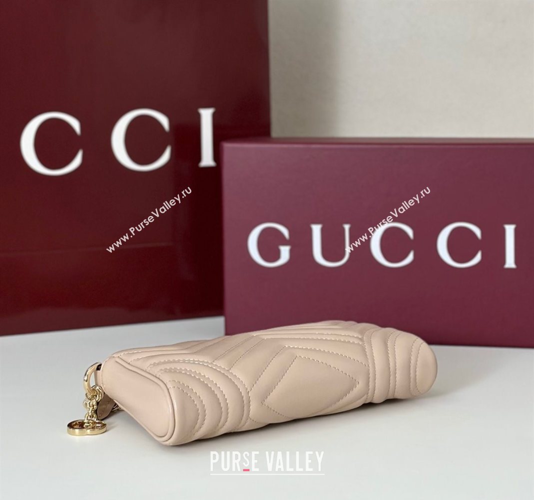 Gucci GG Marmont small shoulder bag in Leather Pale Pink 2025 847589 (DLH-251124145)