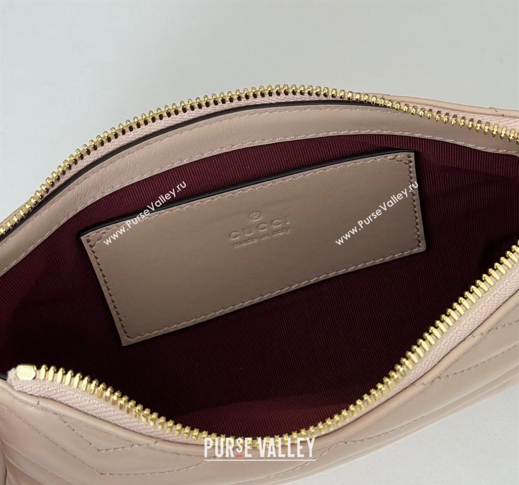 Gucci GG Marmont small shoulder bag in Leather Pale Pink 2025 847589 (DLH-251124145)