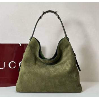 Gucci Beatrix Suede large tote bag Green 2025 850546 (DLH-251124083)