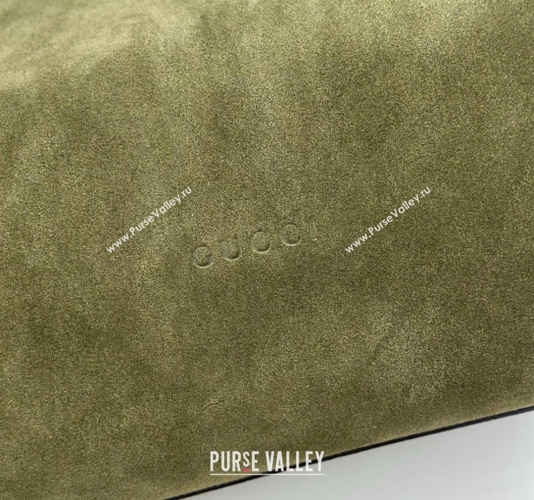 Gucci Beatrix Suede large tote bag Green 2025 850546 (DLH-251124083)