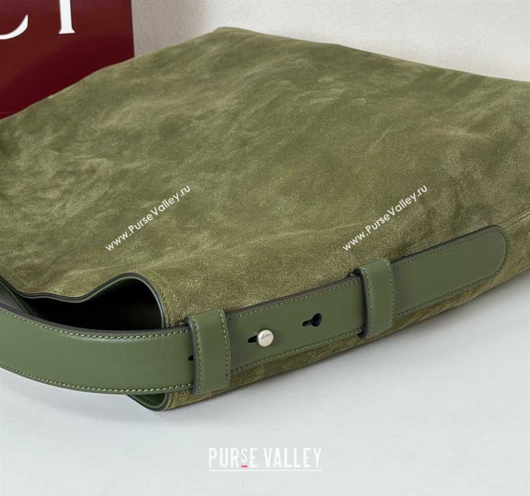 Gucci Beatrix Suede large tote bag Green 2025 850546 (DLH-251124083)
