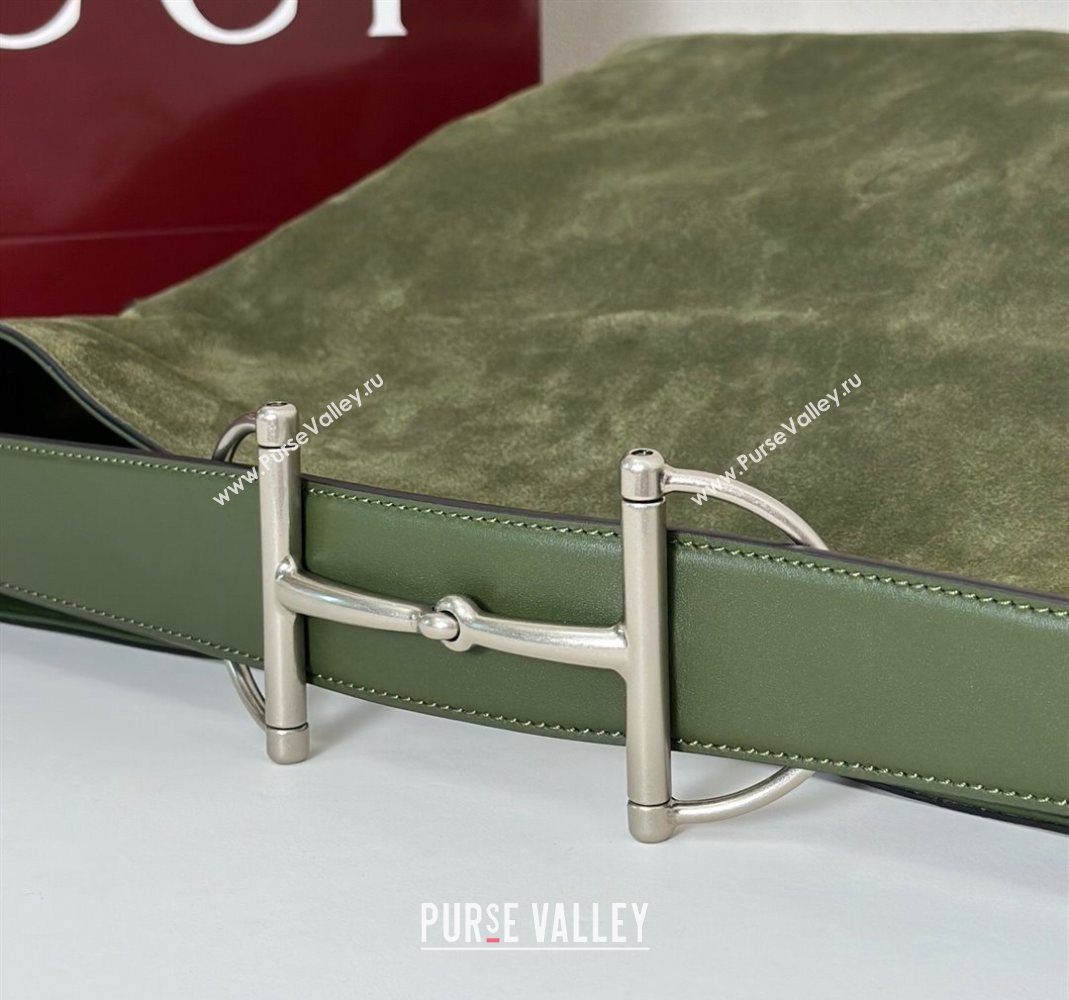 Gucci Beatrix Suede large tote bag Green 2025 850546 (DLH-251124083)
