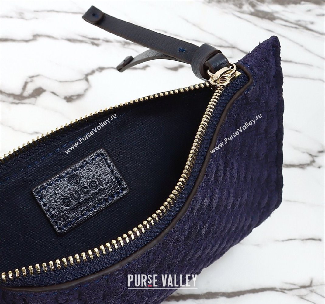 Gucci Giglio Large Tote Bag in GG Suede 853971 Dark Blue 2025 (DLH-251124074)