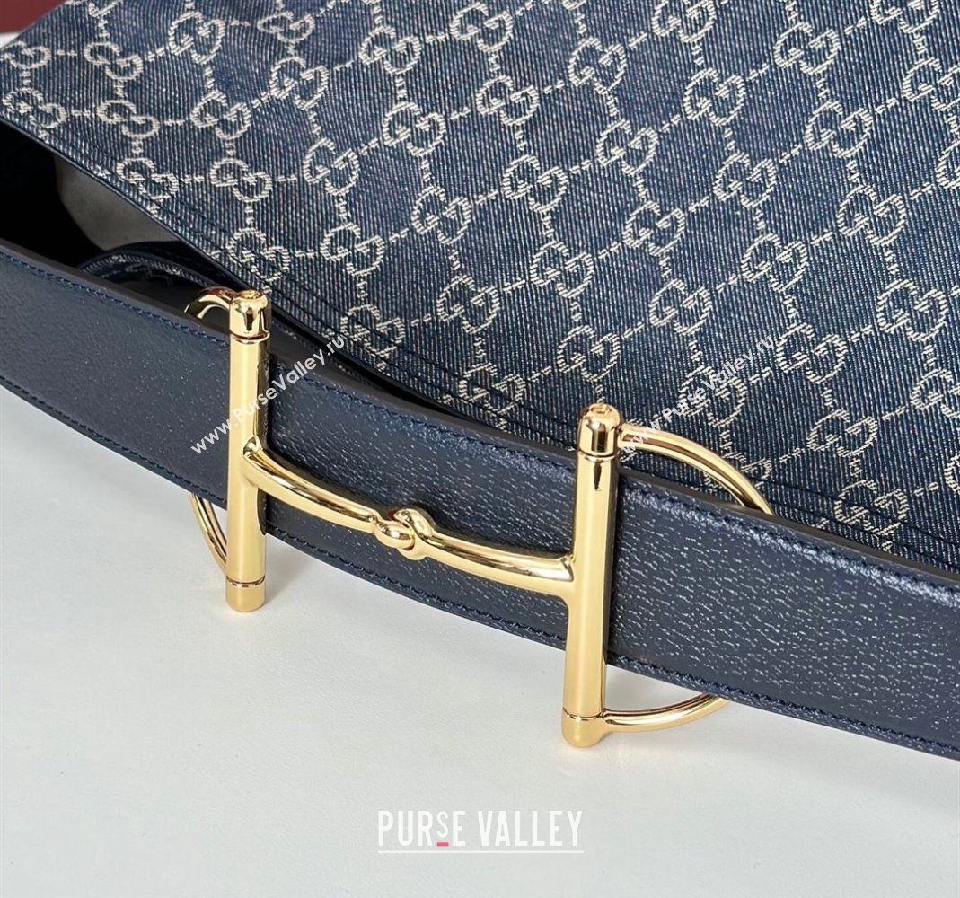 Gucci Beatrix GG Denim large tote bag Navy Blue 2025 850546 (DLH-251124088)