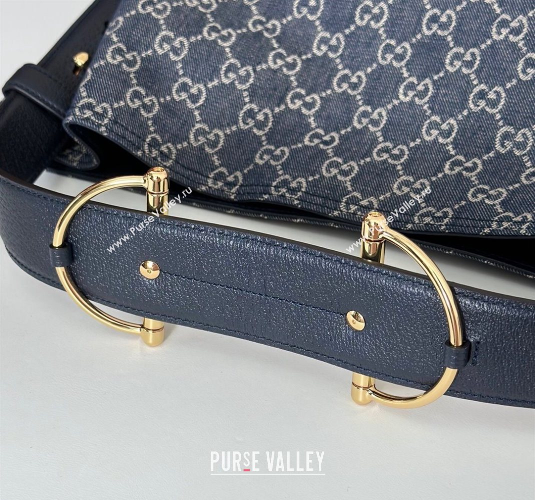 Gucci Beatrix GG Denim large tote bag Navy Blue 2025 850546 (DLH-251124088)