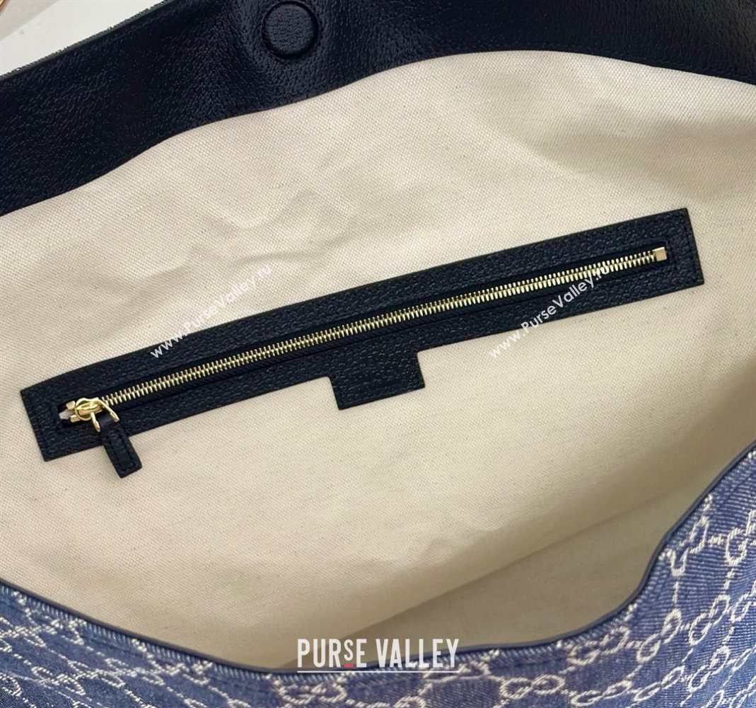 Gucci Beatrix GG Denim large tote bag Navy Blue 2025 850546 (DLH-251124088)