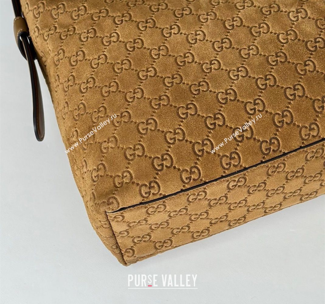 Gucci Beatrix GG Suede large tote bag Brown 2025 850546 (DLH-251124089)
