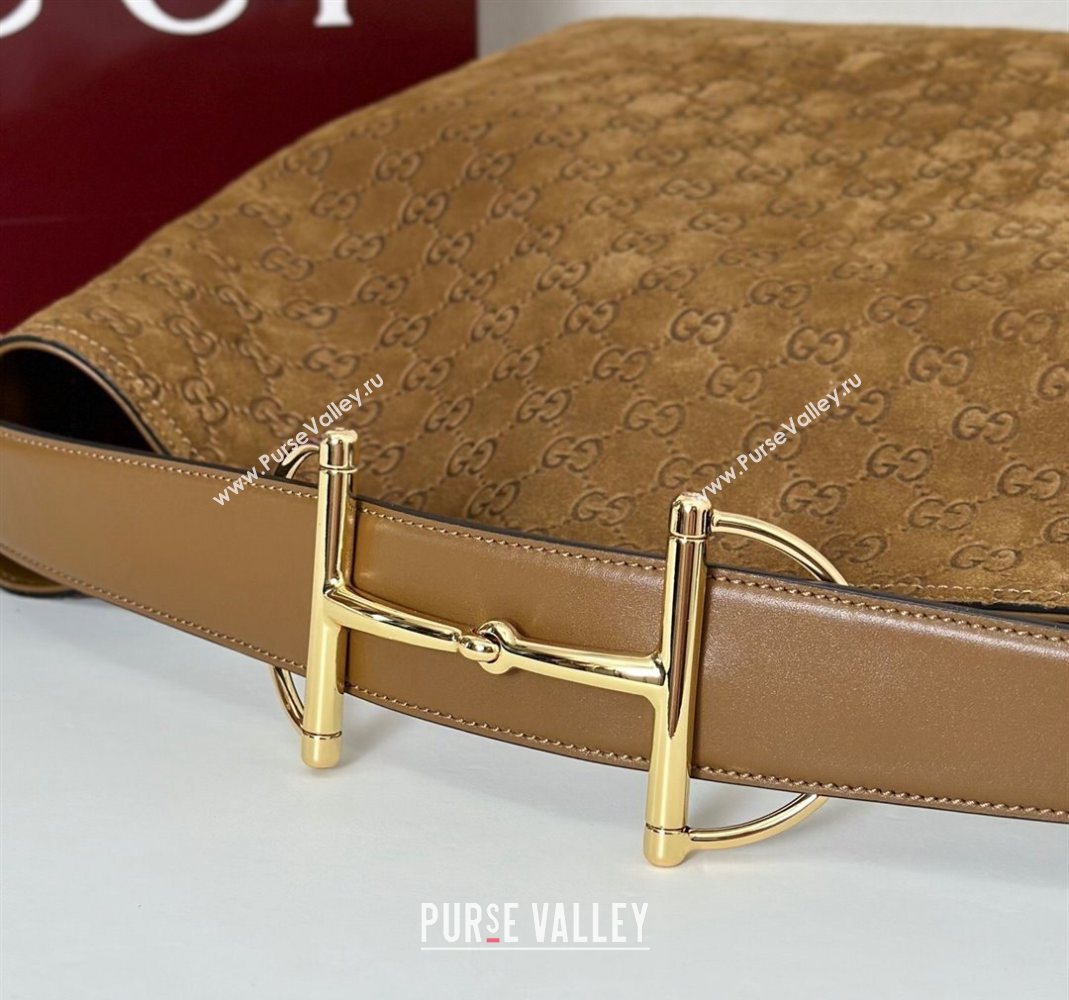 Gucci Beatrix GG Suede large tote bag Brown 2025 850546 (DLH-251124089)