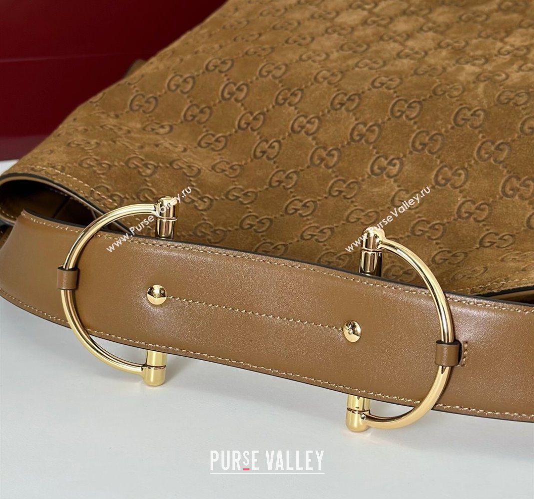 Gucci Beatrix GG Suede large tote bag Brown 2025 850546 (DLH-251124089)