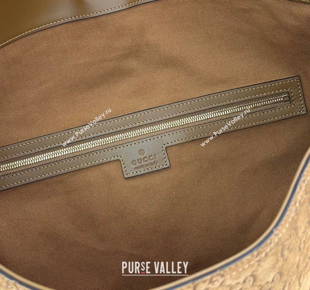 Gucci Beatrix GG Suede large tote bag Brown 2025 850546 (DLH-251124089)