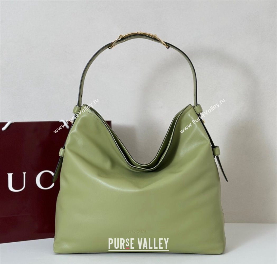 Gucci Beatrix Leather large tote bag Sage Green 2025 850546 (DLH-251124091)