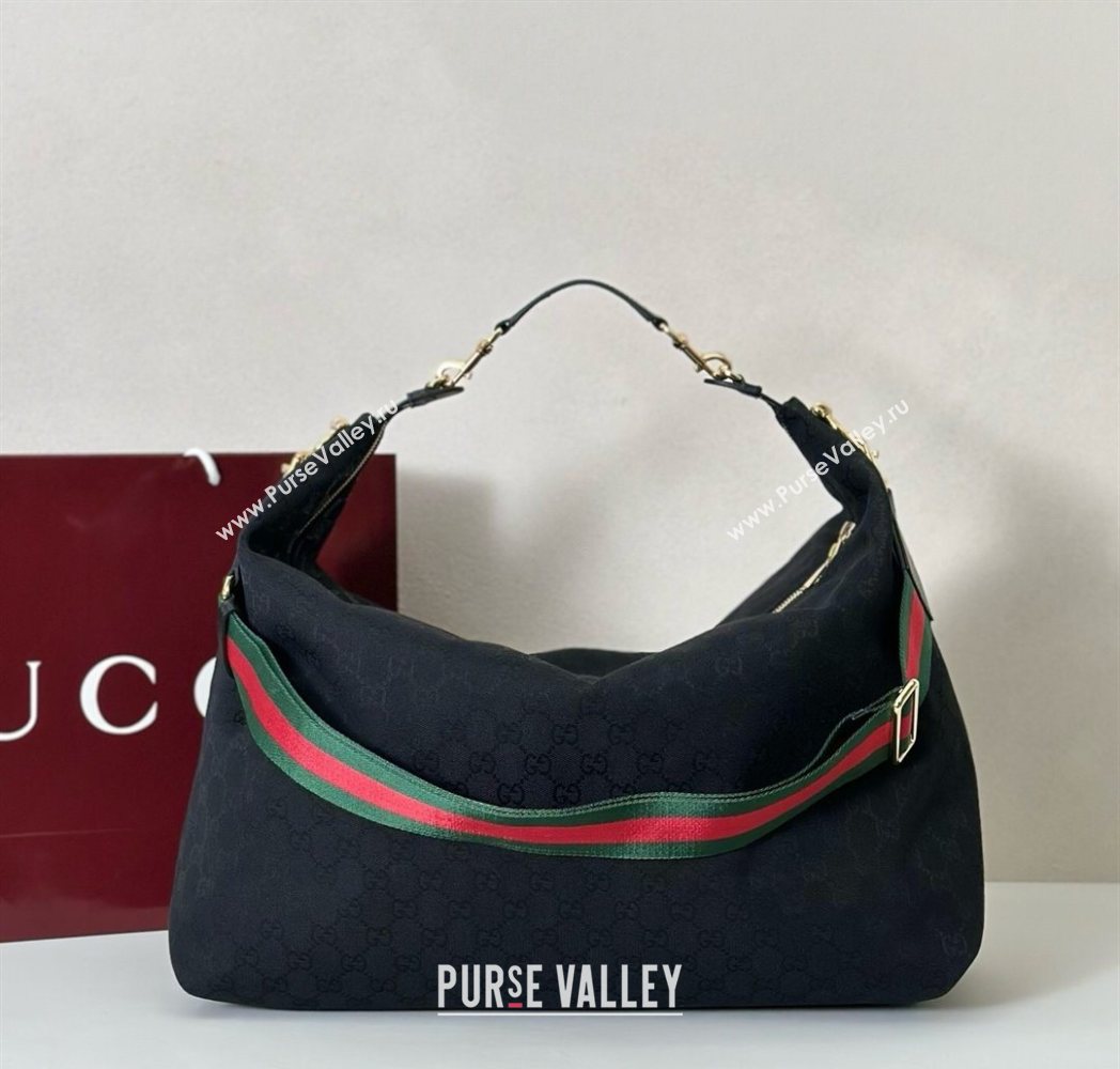 Gucci GG Canvas Shoulder Bag Black 2025 864485 (DLH-251125014)