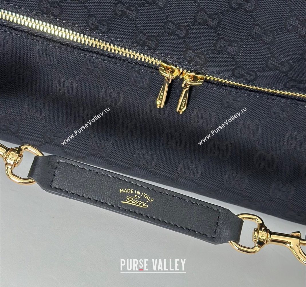 Gucci GG Canvas Shoulder Bag Black 2025 864485 (DLH-251125014)