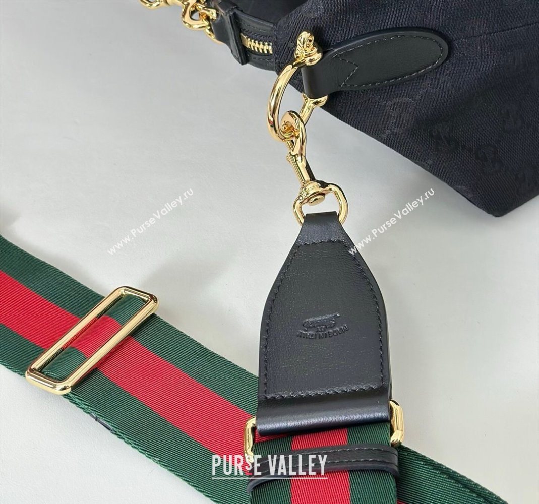 Gucci GG Canvas Shoulder Bag Black 2025 864485 (DLH-251125014)