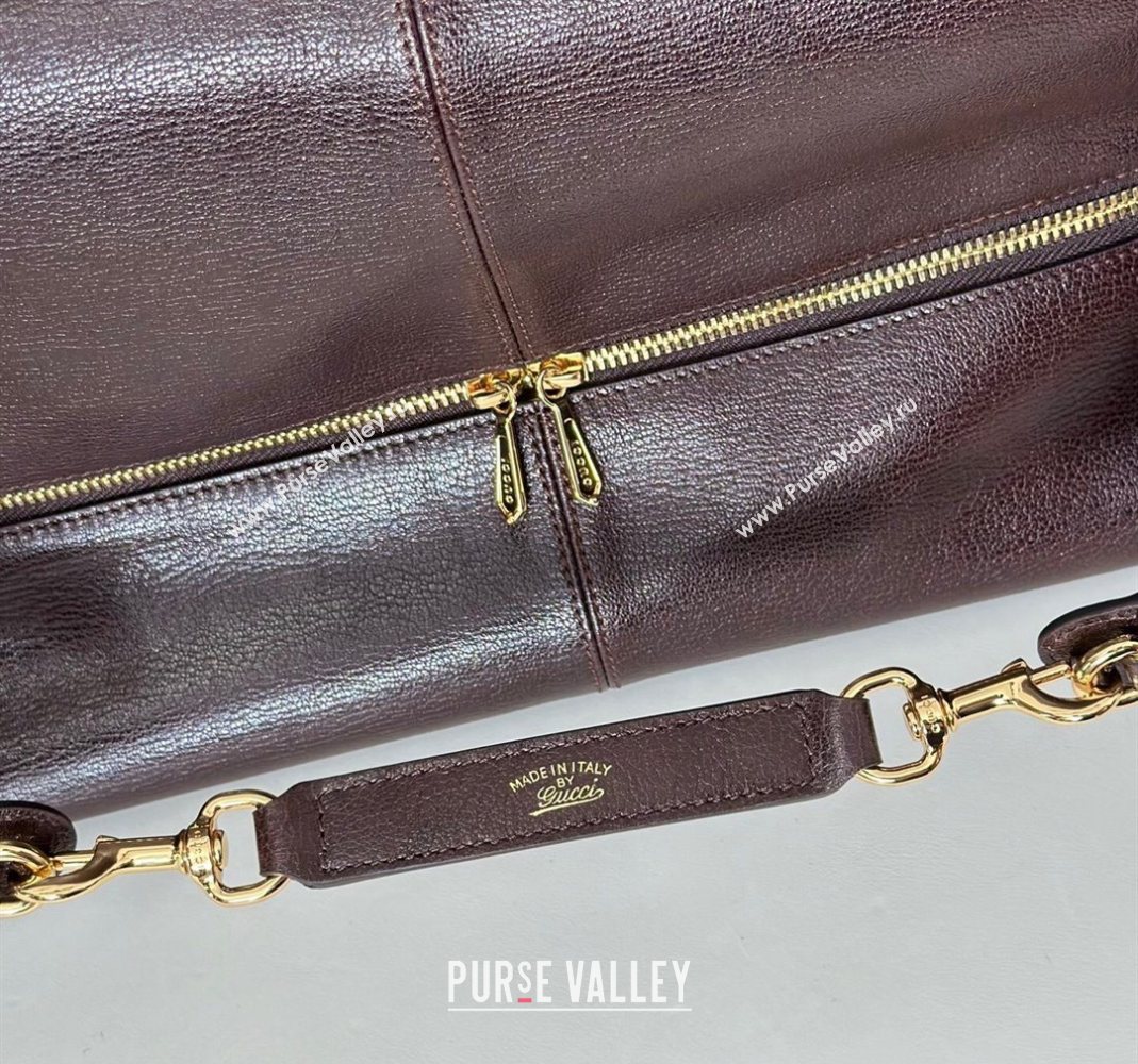 Gucci Leather Shoulder Bag Brown 2025 864485 (DLH-251125016)