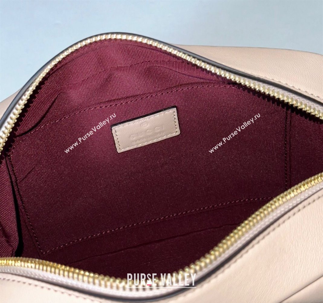 Gucci GG Marmont small camera bag in Leather Pink Beige 2025 855273 (DLH-251125002)