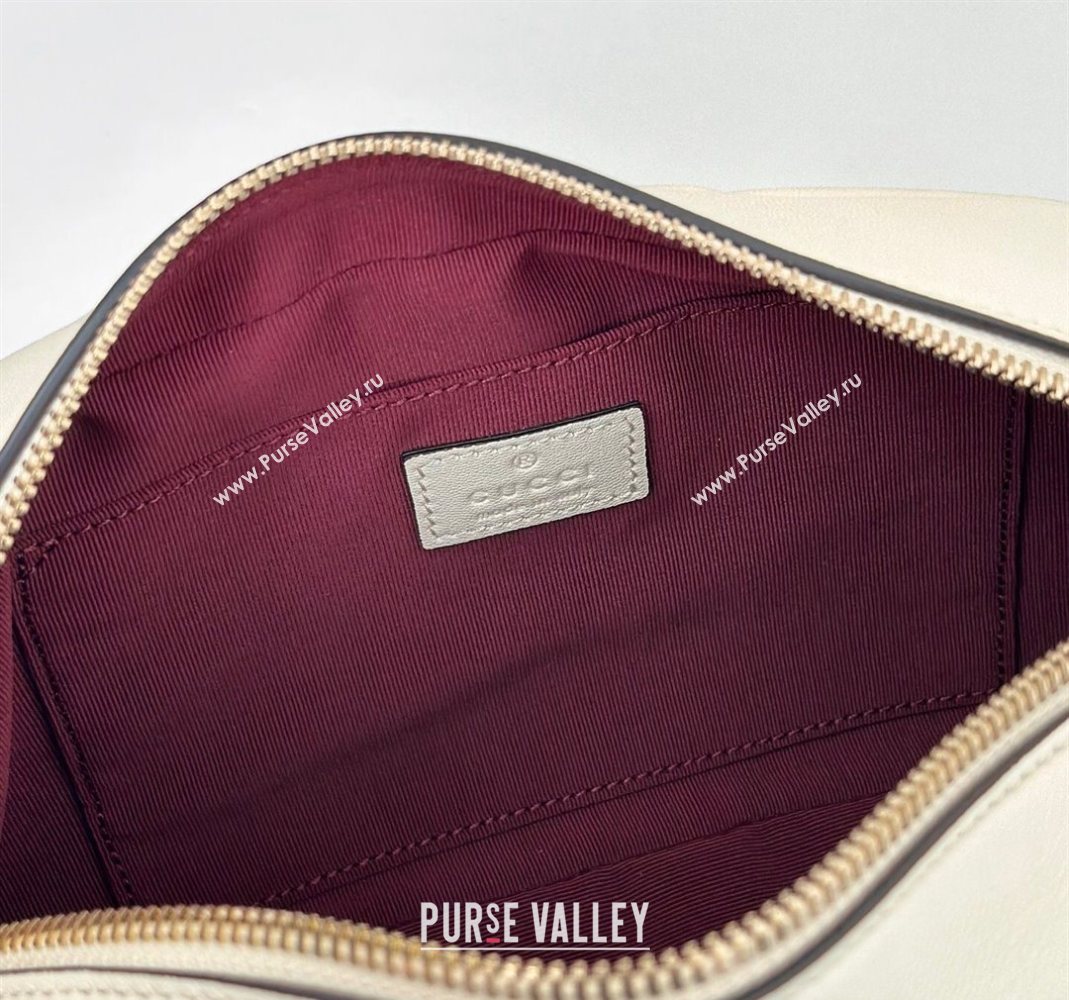 Gucci GG Marmont small camera bag in Leather White 2025 855273 (DLH-251125004)