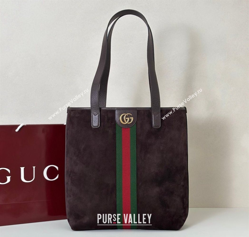 Gucci Ophidia Suede medium tote bag Brown 2025 834465 (DLH-251125006)